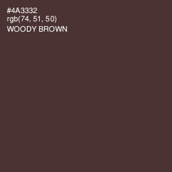 #4A3332 - Woody Brown Color Image